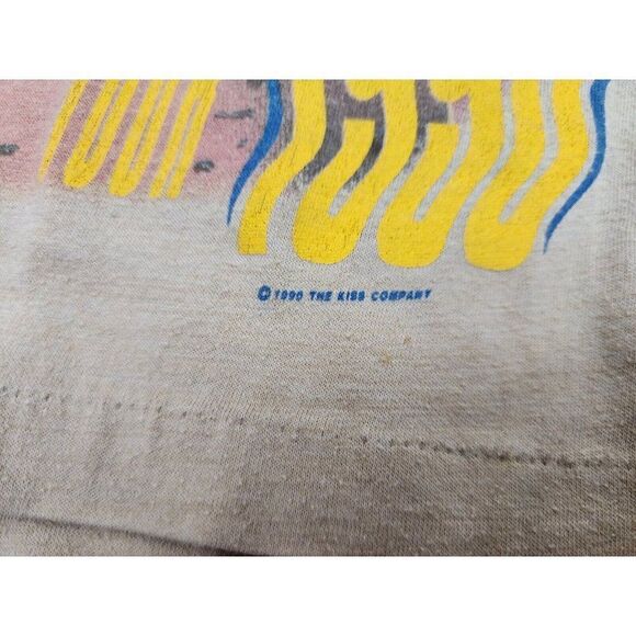 ULTRA RARE Kiss Band T Shirt Raglan Baseball 1990 CAMO Hot In The Shade VINTAGE - Picture 3 of 9